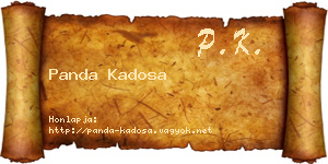 Panda Kadosa névjegykártya